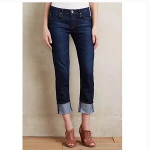 AG Adriano Goldschmied The Stevie Cuff Slim Straight Cuffed Size 31